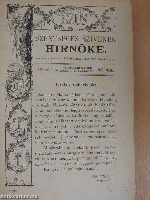 Jézus Szentséges Szivének Hirnöke 1891. (nem teljes évfolyam)/Mária-Kert 1891. január-deczember