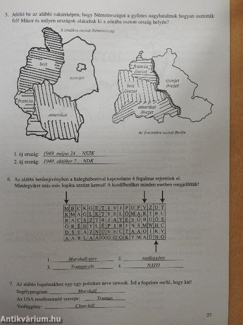 Történelem munkafüzet 8.