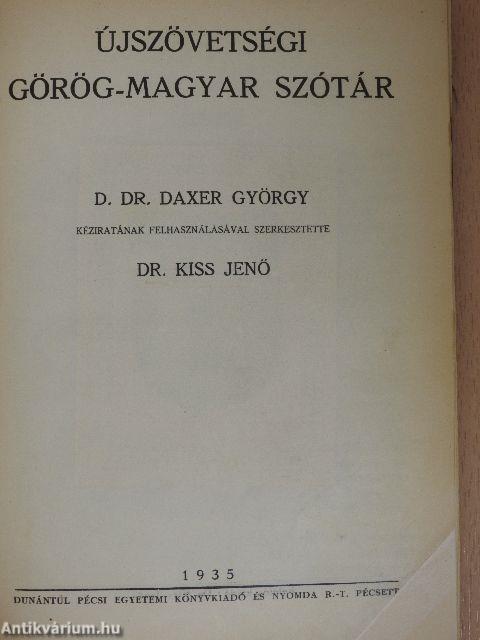 Újszövetségi görög-magyar szótár