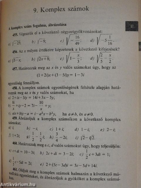 Matematika feladatgyűjtemény I.