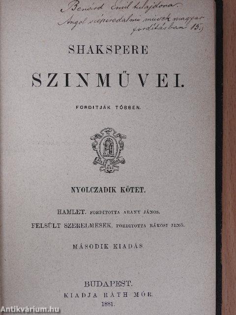 Shakspere szinművei VII-IX.