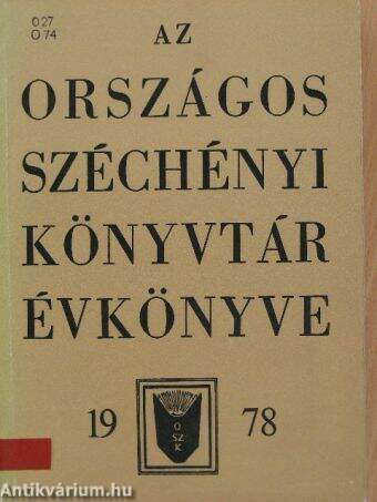 Az Országos Széchényi Könyvtár Évkönyve 1978