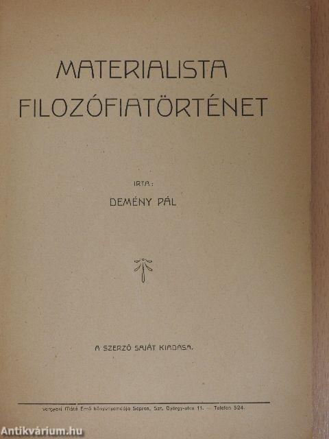 Materialista filozófiatörténet