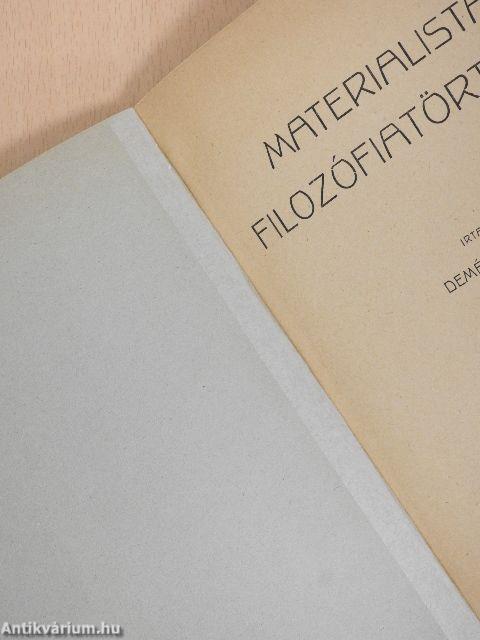 Materialista filozófiatörténet