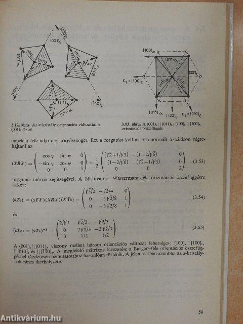 Kristálygeometria és a fémek rácstranszformációi