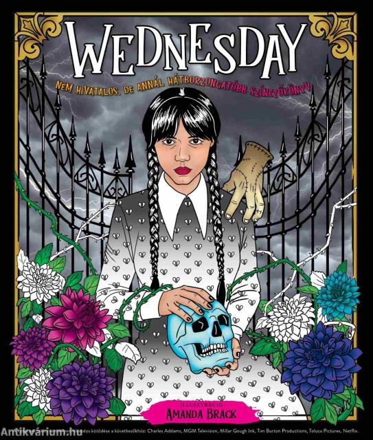 Wednesday - Nem hivatalos, de annál hátborzongatóbb színezőkönyv