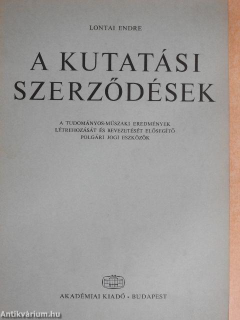 A kutatási szerződések