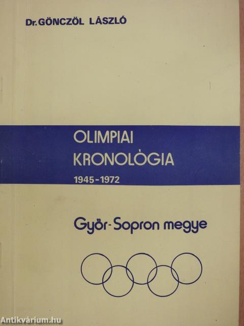 Olimpiai kronológia 1945-1972 (dedikált példány)