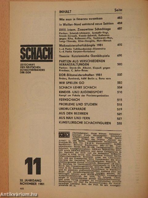 Schach November 1981