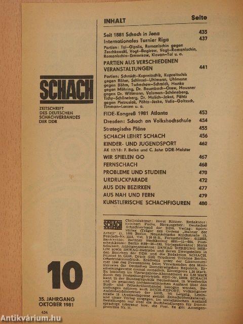 Schach Oktober 1981