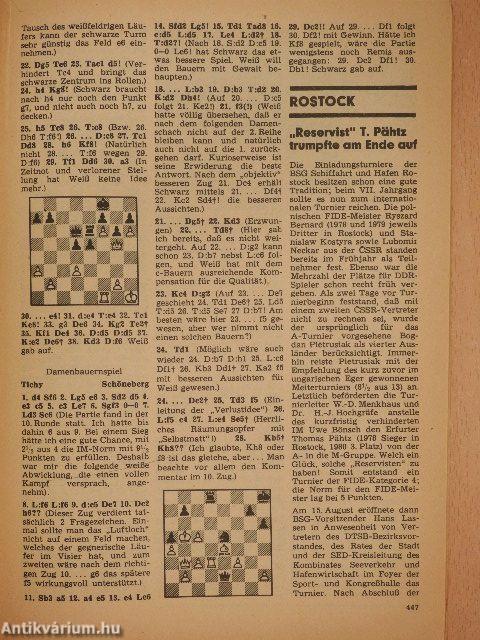 Schach Oktober 1981