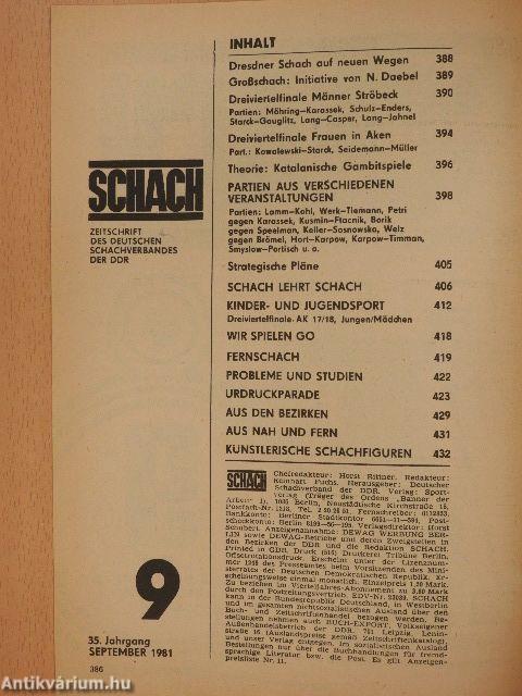 Schach September 1981