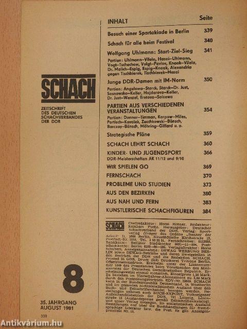 Schach August 1981