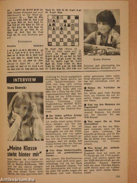 Schach August 1981