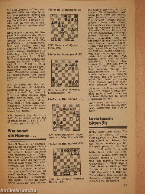 Schach August 1981