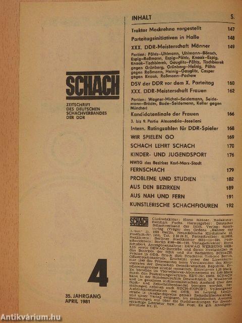 Schach April 1981