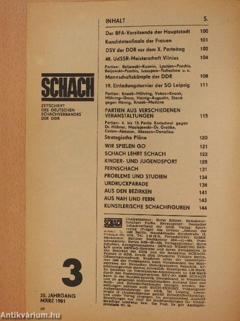 Schach März 1981