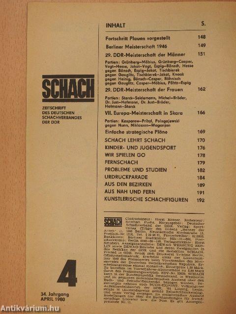 Schach April 1980