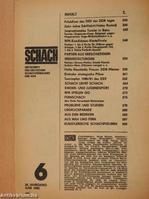 Schach Juni 1980