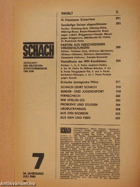 Schach Juli 1980