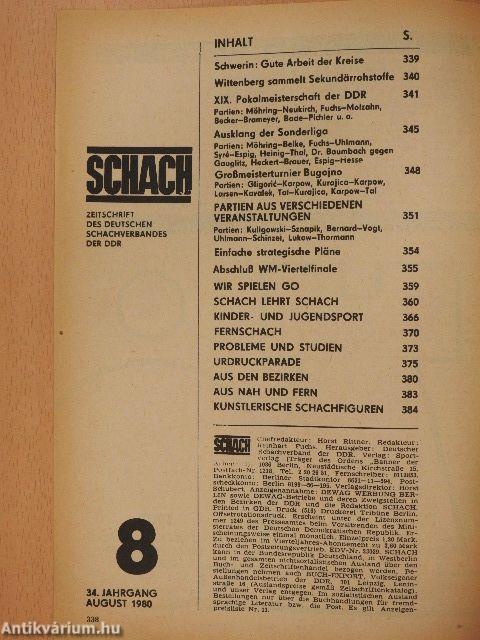 Schach August 1980