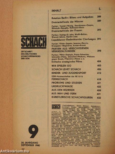 Schach September 1980