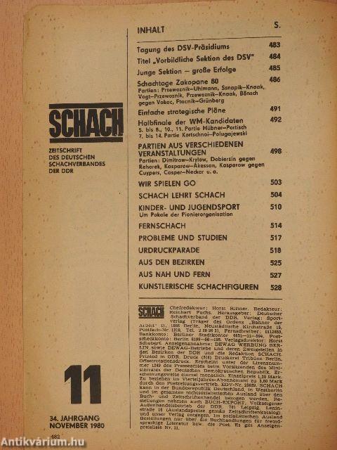 Schach November 1980