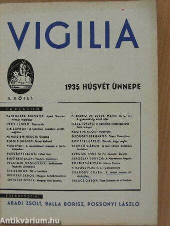 Vigilia 1935. Húsvét ünnepe II. (töredék)
