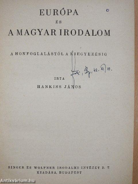 Európa és a magyar irodalom