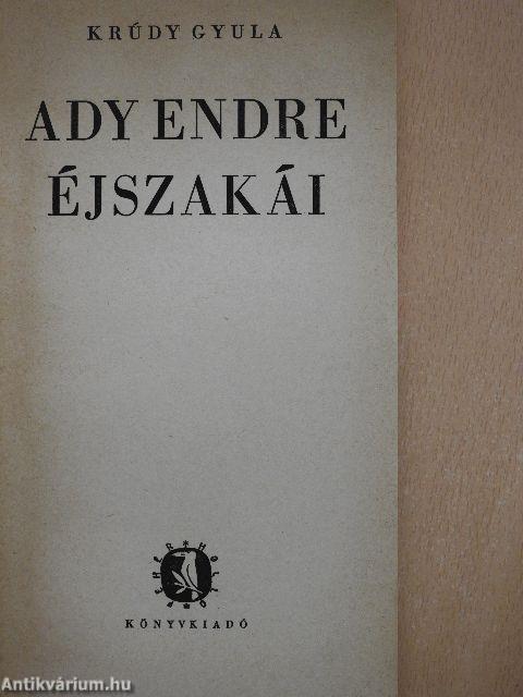 Ady Endre éjszakái