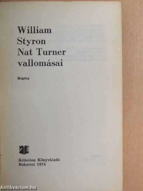 Nat Turner vallomásai