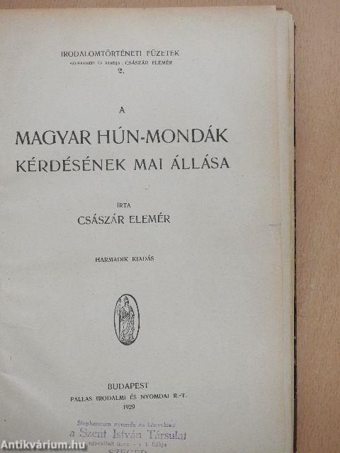 Herczeg Ferenc/A magyar-hún mondák kérdésének mai állása/Huszonöt év a magyar társadalmi dráma történetéből/A Zalán futása/A XX. század magyar irodalma kritikákban I/1./Endrődi Sándor/Gárdonyi Géza/Arany János/Legrégibb bibliafordításunk