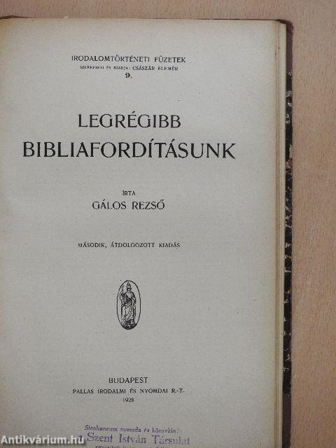 Herczeg Ferenc/A magyar-hún mondák kérdésének mai állása/Huszonöt év a magyar társadalmi dráma történetéből/A Zalán futása/A XX. század magyar irodalma kritikákban I/1./Endrődi Sándor/Gárdonyi Géza/Arany János/Legrégibb bibliafordításunk