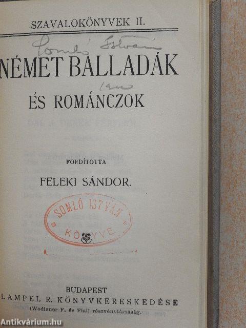 Clavigo/Judit/Dorrit kisasszony/Német balladák és románczok