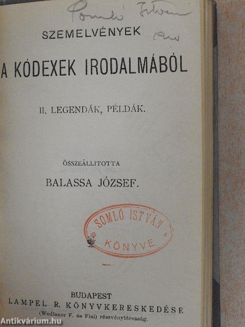 Irói arczképek I-V./Dante/Szemelvények a kódexek irodalmából I-II.