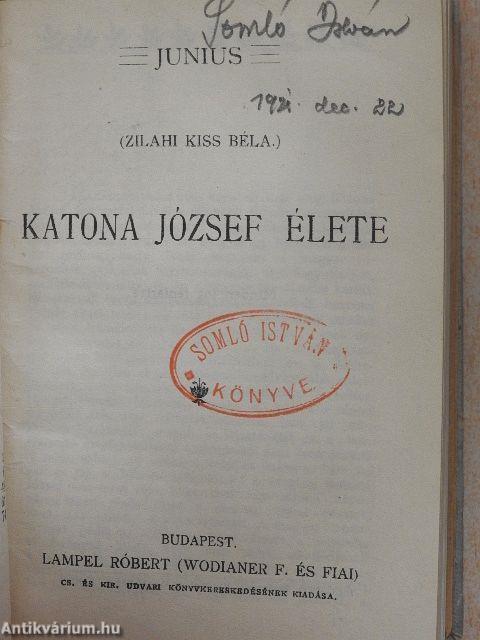 Báró Wesselényi Miklós/Jókai Mór emlékezete/Miklósvárszéki Nagyajtai Cserei Mihály históriája/Katona József élete/Képek Mikszáth Kálmán életéből/Szemelvények Vaszary Kolos beszédeiből