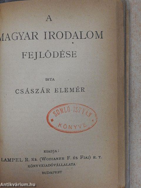 Báró Wesselényi Miklós/Jókai Mór emlékezete/Miklósvárszéki Nagyajtai Cserei Mihály históriája/Katona József élete/Képek Mikszáth Kálmán életéből/Szemelvények Vaszary Kolos beszédeiből