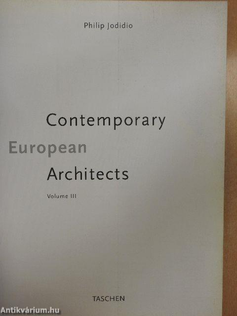 Contemporary European Architects III.