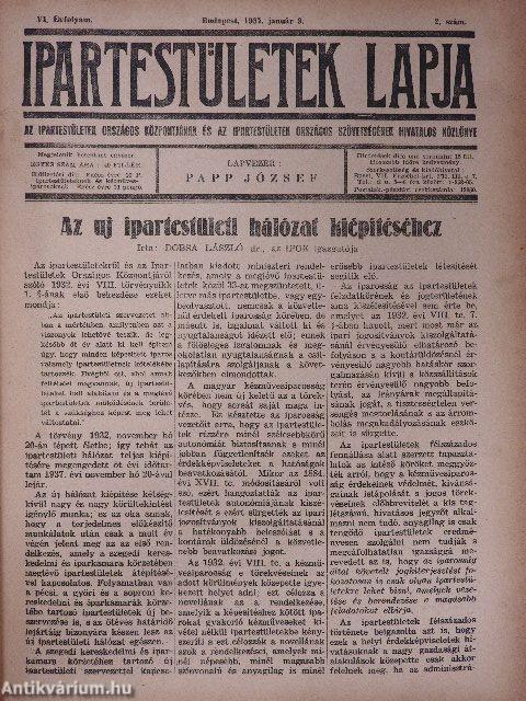 Ipartestületek Lapja 1937. (nem teljes évfolyam)