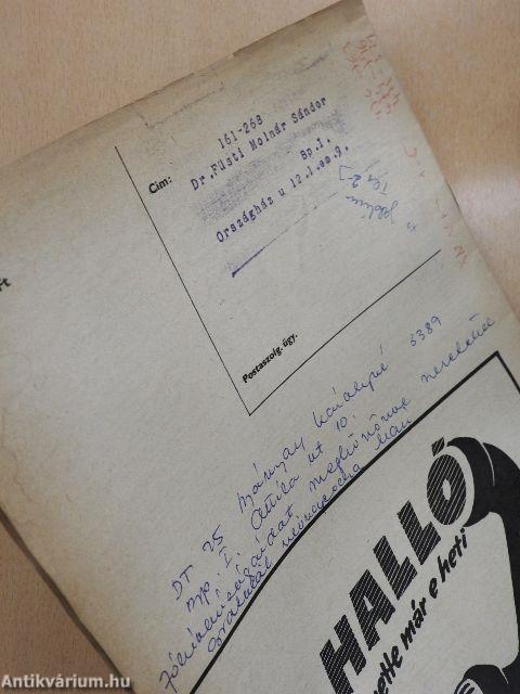 Távbeszélő számváltozási jegyzék