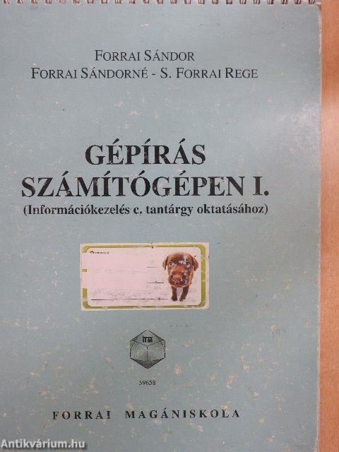 Gépírás számítógépen I.