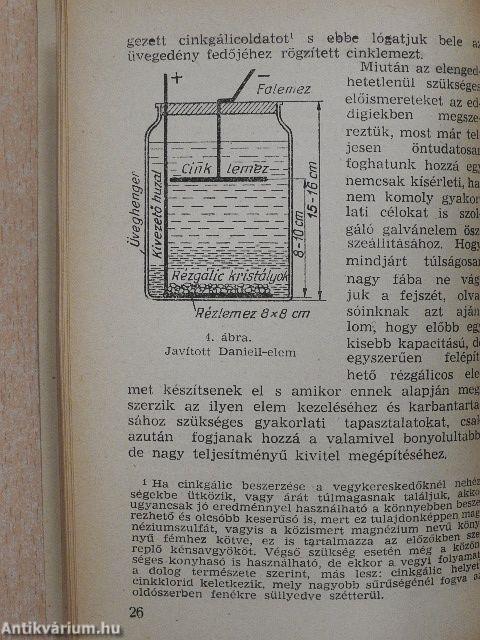 Galvánelemek és akkumulátorok készítése és kezelése