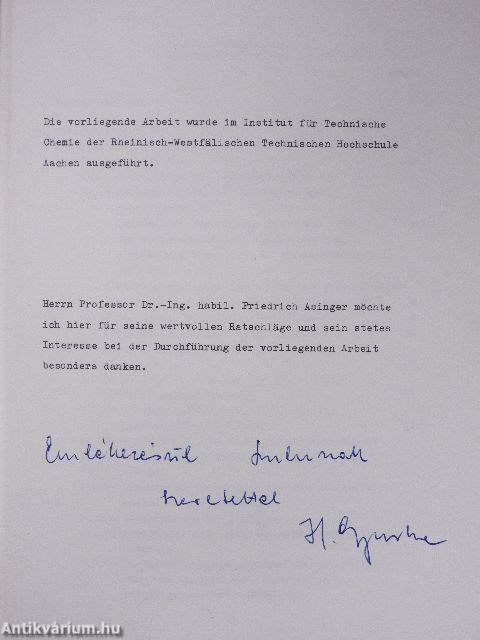 Über die Abhängigkeit der Reaktionsfähigkeit der Doppelbindung in n-Undecenen von ihrer Lage und geometrischen Konfiguration (dedikált példány)