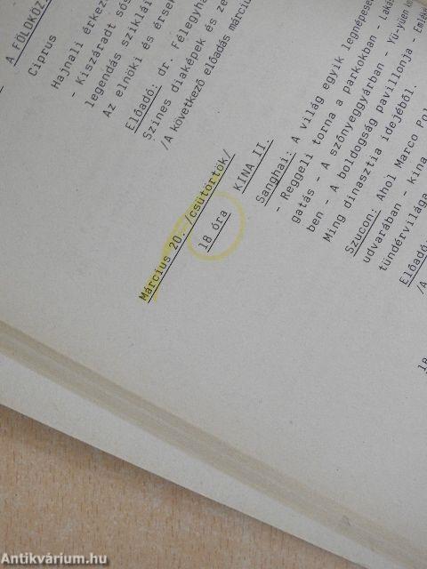 TIT Természettudományi Stúdió téli műsor 1986. január-március