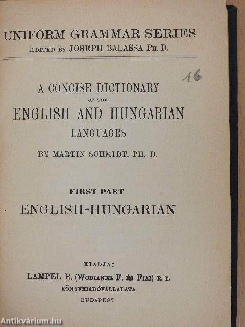 Angol-magyar és magyar-angol szótár I-II.