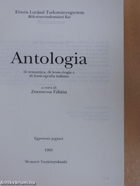 Antologia di semantica, di lessicologia e di lessicografia italiana