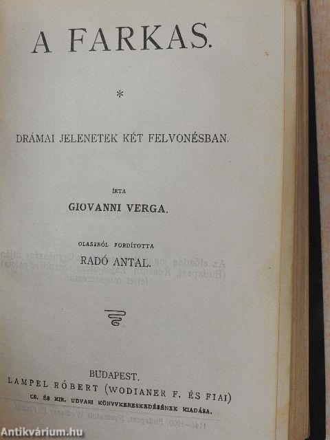 Doktor Holmes kalandjai/Margitka szökése/A dsungel könyve/Ovidius verseiből/Az "Üstökös" és Tallérossy Zebulon/A farkas/Német elbeszélők tára/Mikes Kelemen válogatott törökországi levelei/Elbeszélések