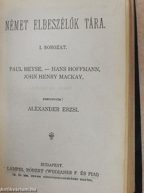 Doktor Holmes kalandjai/Margitka szökése/A dsungel könyve/Ovidius verseiből/Az "Üstökös" és Tallérossy Zebulon/A farkas/Német elbeszélők tára/Mikes Kelemen válogatott törökországi levelei/Elbeszélések