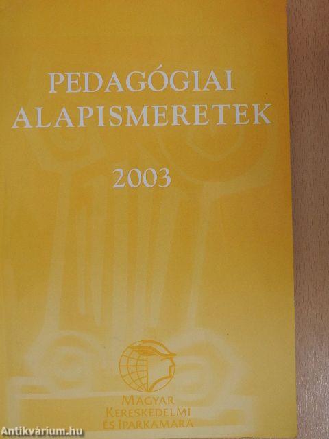 Pedagógiai alapismeretek 2003