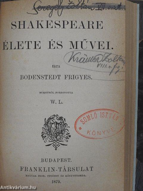 Shakspere/Shakspere/A természetfölötti elem Shakespeare színműveiben/Shakespeare élete és művei